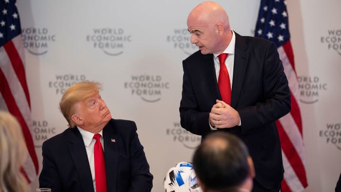 Donald Trump and Gianni Infantino in Davos